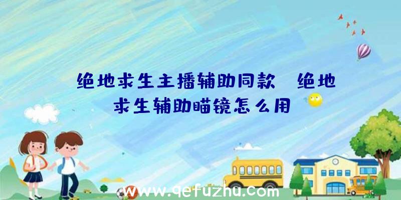 「绝地求生主播辅助同款」|绝地求生辅助瞄镜怎么用